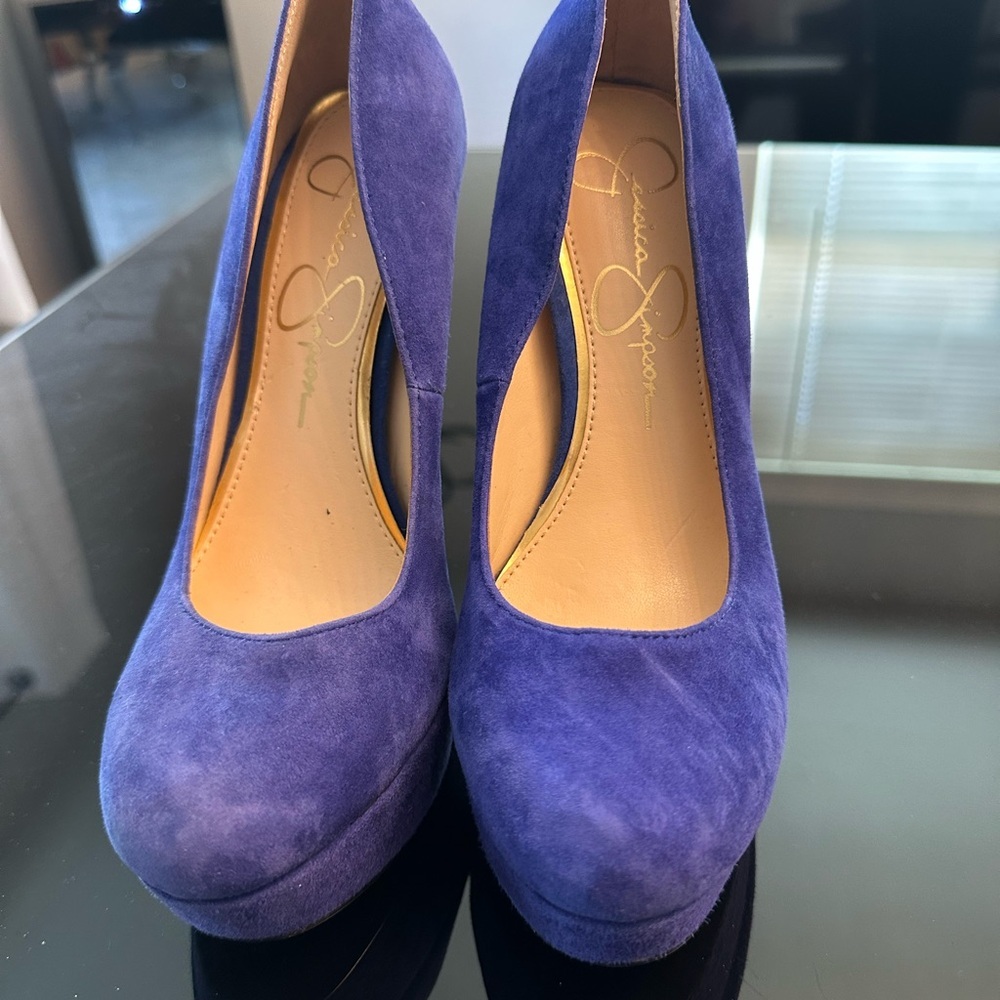Jessica Simpson Blue Suede Women's Heels